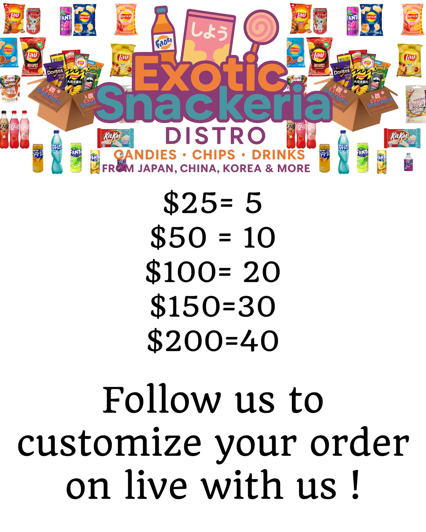 $50 Exotic Snacks Mystery Box